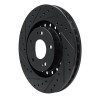 R1 93-99 Dodge STEALTH Front Left Drilled & Slotted Black Brake Rotor