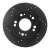 R1 90-05 Chrysler SEBRING Front Left Drilled & Slotted Black Brake Rotor