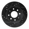 R1 88-07 Dodge Colt Front Right Drilled & Slotted Black Brake Rotor