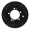 R1 91-99 Dodge STEALTH Rear Left Drilled & Slotted Black Brake Rotor