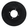 R1 84-85 Toyota Van Front Right Drilled & Slotted Black Brake Rotor