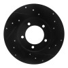 R1 75-83 Toyota Pickup Front Right Drilled & Slotted Black Brake Rotor