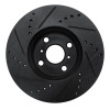 R1 12-18 Toyota Yaris (USA/Canada) Front Right Drilled & Slotted Black Brake Rotor
