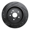 R1 09-15 Toyota Venza Rear Right Drilled & Slotted Black Brake Rotor