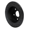 R1 02-08 Lexus ES300 Rear Left Drilled & Slotted Black Brake Rotor