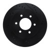 R1 16-24 Nissan Titan XD Front Right Drilled & Slotted Black Brake Rotor