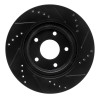 R1 11-19 Nissan Sentra Front Left Drilled & Slotted Black Brake Rotor