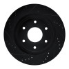R1 05-07 Infiniti QX56 Front Right Drilled & Slotted Black Brake Rotor ECB-67096R