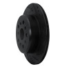 R1 93-98 Toyota Supra Rear Right Drilled & Slotted Black Brake Rotor