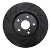 R1 93-98 Toyota Supra Right Front Drilled & Slotted Black Brake Rotor