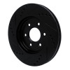 R1 05-25 Nissan Xterra Front Right Drilled & Slotted Black Brake Rotor