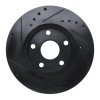 R1 92-95 Toyota MR2 Front Right Drilled & Slotted Black Brake Rotor