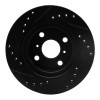R1 93-02 Chevrolet Prizm Front Right Drilled & Slotted Black Brake Rotor
