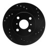 R1 93-02 Chevrolet Prizm Front Right Drilled & Slotted Black Brake Rotor