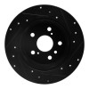 R1 92-03 Lexus ES300 Rear Left Drilled & Slotted Black Brake Rotor ECB-76053L