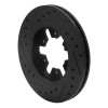 R1 82-85 Nissan 720 Datsun Front Left Drilled & Slotted Black Brake Rotor