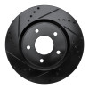R1 07-15 Nissan Sentra Front Left Drilled & Slotted Black Brake Rotor