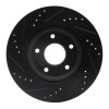 R1 07-13 Nissan Altima Front Right Drilled & Slotted Black Brake Rotor