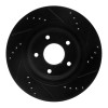 R1 07-13 Nissan Altima Front Left Drilled & Slotted Black Brake Rotor