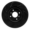 R1 04-06 Nissan Sentra Front Right Drilled & Slotted Black Brake Rotor