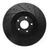 R1 03-05 Nissan Maxima Front Left Drilled & Slotted Black Brake Rotor