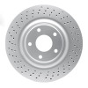 R1 05-13 Cadillac XLR Front Drilled Carbon Alloy GeoMET Rotor