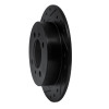 R1 91-06 Nissan NX Rear Left Drilled & Slotted Black Brake Rotor