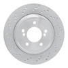 R1 06-08 BMW M3 Left Rear Drilled Carbon Alloy GeoMET Rotor