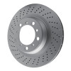 R1 16-23 Porsche 718 Cayman Left Rear Drilled Carbon Alloy GeoMET Rotor