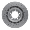 R1 16-23 Porsche 718 Boxster Right Rear Drilled Carbon Alloy GeoMET Rotor