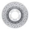R1 13-19 Porsche 911 Left Rear Drilled Carbon Alloy GeoMET Rotor