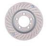 R1 10-23 Porsche 911 Left Rear Drilled Carbon Alloy GeoMET Rotor