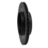 R1 02-10 Saab 9-5 Rear Right Drilled & Slotted Black Brake Rotor