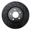 R1 16-23 Mercedes-Benz GLC350e Rear Right Drilled & Slotted Black Brake Rotor