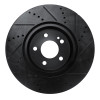 R1 16-23 Mercedes-Benz GLC250 (South America) Rear Left Drilled & Slotted Black Brake Rotor