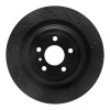 R1 13-19 Mercedes-Benz GLS450 Rear Right Drilled & Slotted Black Brake Rotor