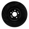 R1 13-19 Mercedes-Benz GLS350 Front Right Drilled & Slotted Black Brake Rotor