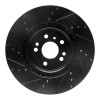 R1 12-18 Mercedes-Benz ML350 Front Right Drilled & Slotted Black Brake Rotor
