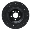 R1 12-18 Mercedes-Benz GLE300D Rear Left Drilled & Slotted Black Brake Rotor