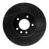 R1 08-18 Mercedes-Benz G550 Front Left Drilled & Slotted Black Brake Rotor