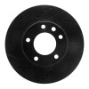 R1 08-18 Mercedes-Benz G550 Front Left Drilled & Slotted Black Brake Rotor