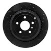 R1 06-12 Mercedes-Benz GL350 Rear Right Drilled & Slotted Black Brake Rotor