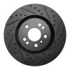 R1 06-12 Mercedes-Benz ML500 (USA/Canada) Front Right Drilled & Slotted Black Brake Rotor