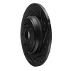 R1 00-05 Mercedes-Benz ML500 (USA/Canada) Rear Right Drilled & Slotted Black Brake Rotor