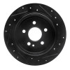 R1 98-05 Mercedes-Benz ML320 Rear Left Drilled & Slotted Black Brake Rotor