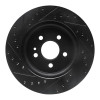 R1 98-05 Mercedes-Benz ML430 Front Right Drilled & Slotted Black Brake Rotor
