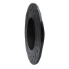 R1 12-20 Mercedes-Benz SLC300 Rear Right Drilled & Slotted Black Brake Rotor