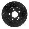 R1 06-11 Mercedes-Benz B200 Front Right Drilled & Slotted Black Brake Rotor
