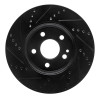 R1 06-11 Mercedes-Benz B200 Front Right Drilled & Slotted Black Brake Rotor