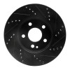 R1 06-11 Mercedes-Benz B200 Front Left Drilled & Slotted Black Brake Rotor